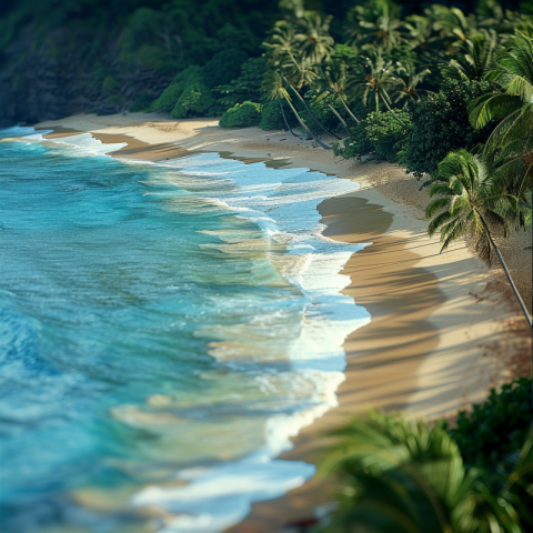 Chitrmela a beach in Hawaii lots of sand facing ocean ocean leve ede90f81 839d 4360 9b21 942f4e5b7b08 3