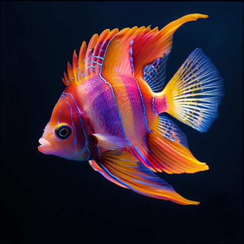 Chitrmela exotic fish using only orange yellow pink purple and b 17640f60 def4 4b6b 909d 8cce88ae2eb3 0