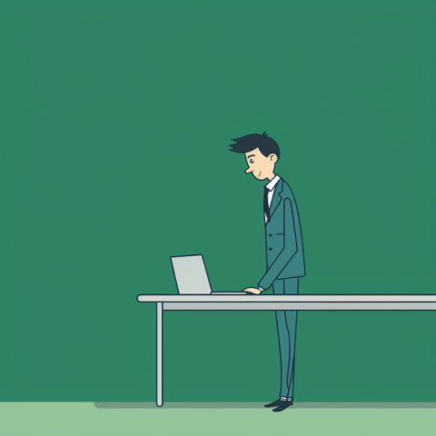 Chitrmela A cartoon business man in a suit standing and looking  0b74a62f fda1 4aa6 9a51 a03a2e669301 0