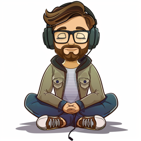 Chitrmela cartoon english teacher sitted listening to a audio be f518ce03 605b 4ece af4a 7d0b21eaa58d 2