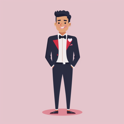 Chitrmela minimal 2d flat illustration male charecter with proud 770c0fc9 48d5 4cd8 a74b 072507cd07dd 2