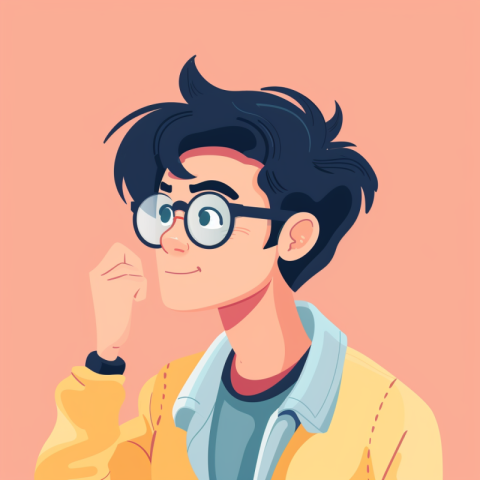 Chitrmela vector art young men with black hair using glasses hap 4c621b4e 469f 4c3b 88d8 3c879c898d75 1