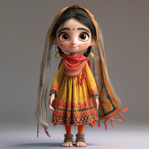 Chitrmela girl in Punjabi outfit dupatta kurti salwar in Disney  4128b62e 5611 45e5 aa6d 394bdfe5addb 3