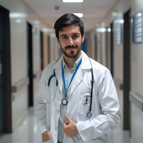 Chitrmela un doctor modelo de 35 aos con un uniforme hospitalari 3c072cc9 258a 44b5 aa35 049c47f8a813 0