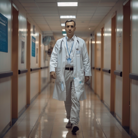 Chitrmela un doctor modelo de 35 aos con un uniforme hospitalari 3c072cc9 258a 44b5 aa35 049c47f8a813 3