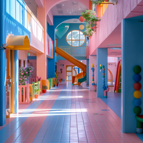 Chitrmela kids are playing in the kindergarden pink and blue col c16b04a7 d176 41d2 a77e 2cc1e0d2db7b 0