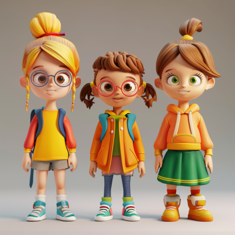 Chitrmela 3d clay render avatar of 3 girls and 2 boys cheerful c 83495b0f 5579 41b3 9be2 3eec430ac8bc 0