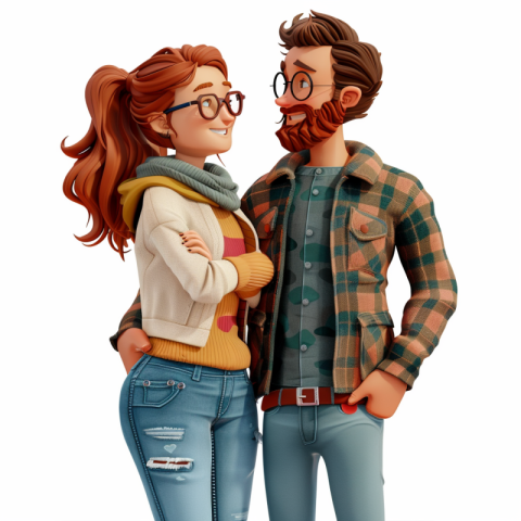 Chitrmela 3D illustration people in love hipsters men and women  8b458ecf fd35 4548 8d4c 298ce7764f3c 2