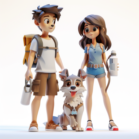 Chitrmela 3D model of a A young man and woman are walking with t 11f03a60 8588 4ecf 91e7 fcfbe1a6b4a8 2