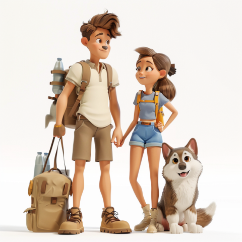 Chitrmela 3D model of a A young man and woman are walking with t 11f03a60 8588 4ecf 91e7 fcfbe1a6b4a8 3