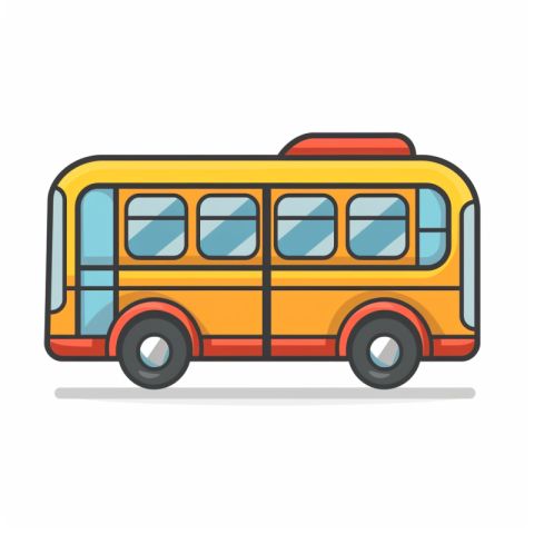 Chitrmela bus flat icon outline in the style of simple and fresh 11c83308 c250 4e38 a359 1e44d8115de2 1