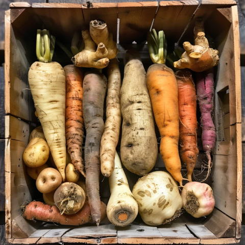 Chitrmela all Root Vegetables in one wooden basket d780a030 a1a2 4677 be36 0ee511d6ca40 1