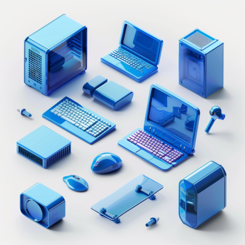 Chitrmela lowpoly 3d computer hardwares logos blue color only cl 6fb82fdf fb9f 4a7c 8536 3c37a5b4675d 2