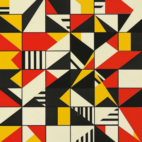 Chitrmela red yellow and black geometric pattern use triangles s a0f7f8a3 c061 4d46 84f8 942411ec8b15 0