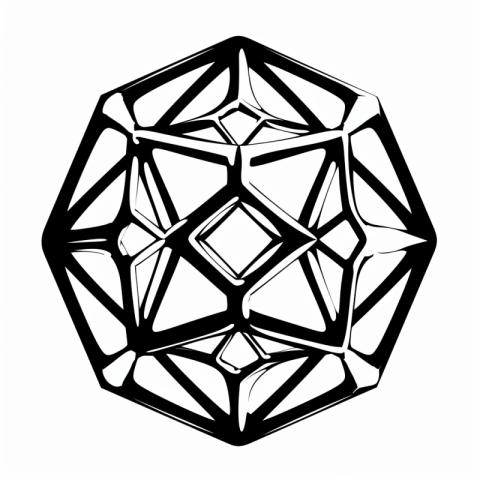 Chitrmela simple vector art of a symmetrical dodecahedron black  18e3384c 678c 459e b355 325db417b37c 2