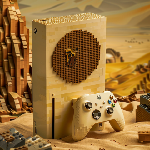 Chitrmela Xbox Series S console with Dune movie design made out  e3694a57 7592 420e bd1f 304a9036939a 2