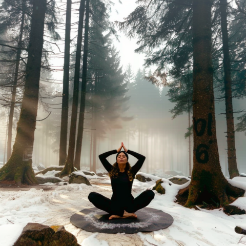 Chitrmela cinematic photography woman doing yoga in the snow for d9ea263d e76f 4401 9fa5 ec8486112695 3