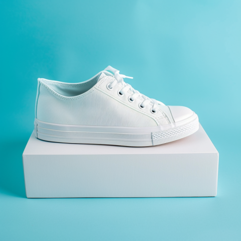 Chitrmela white sneakers on a white box advertising photo light  292fe2db d5fd 48e0 a702 35aeb0b17da3 0