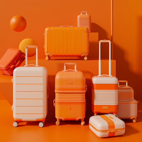 Chitrmela 3d render suitcases orange and white colors with orang a3bfd0ae f1aa 40d3 bcc2 8f8653acf321 2