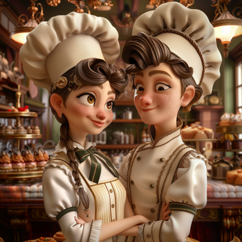 Chitrmela 3D faceAnimateTwo people dressed as chefs stand in fro e64f025d 534e 457e 9467 f9a55d62a08d 1