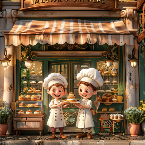 Chitrmela 3D faceAnimateTwo people dressed as chefs stand in fro e64f025d 534e 457e 9467 f9a55d62a08d 2