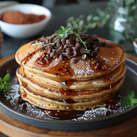 Chitrmela Photo of pancakes with chocolate sauce on them Delicio 9d524c47 6bd1 48b6 92c9 32342d252a42 3