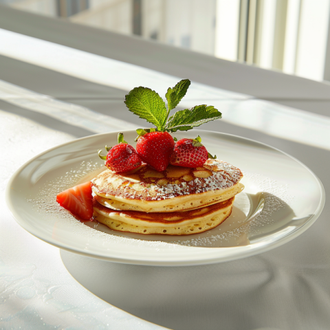 Chitrmela professional photo of pancakes on a white plate strawb 3a369afd b5a6 43f7 9f6c 708e0ad7bfab 2