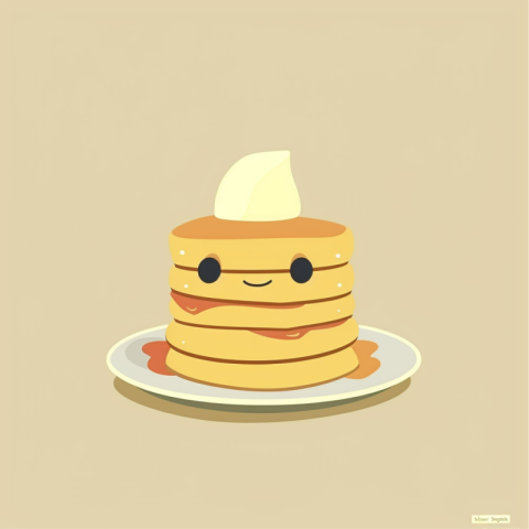 Chitrmela Funny pancake design pancake illustration flat 2D desi 08adf119 f139 498e 9ff6 df09dfecfe4d 3