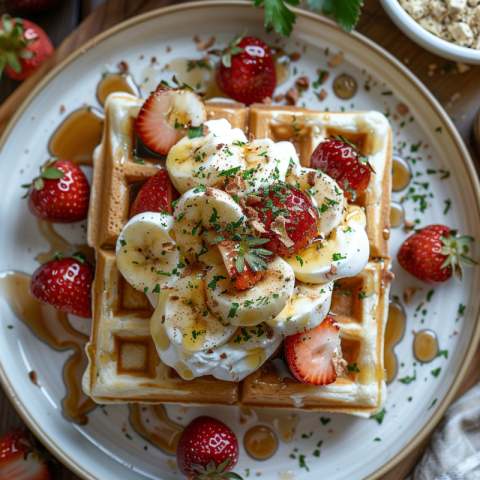 Chitrmela top down shot of best looking waffles in a plain white 6d36e275 8a1d 4338 8dbe 24d058e41953 0