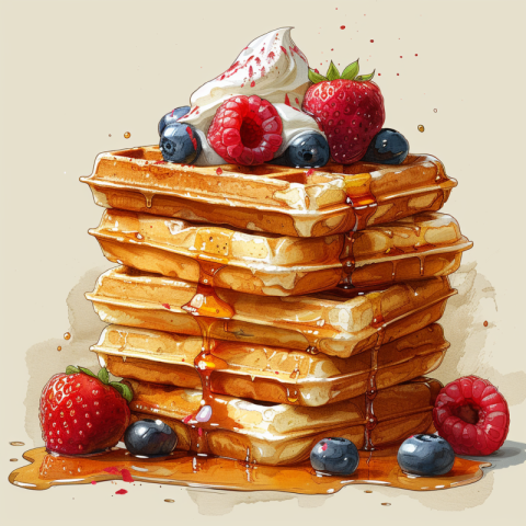 Chitrmela vector of stack of waffles   stylize 750 144febb2 cd46 4555 bd46 cc0bb7ed03dd 2