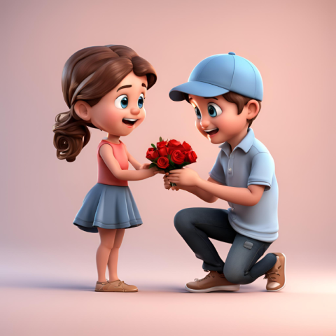 A Boy propose to cute girl