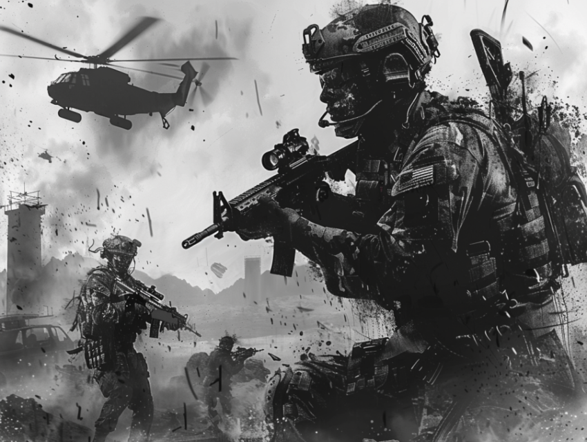 Chitrmela Call Of Duty War Zone game poster black and white sket 475822fb c4f2 4f02 bb0d 3695aa23e816 3